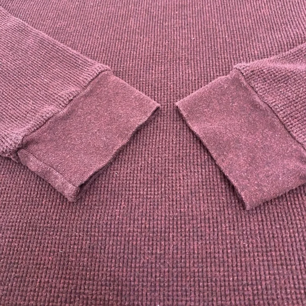 Polo Ralph Lauren Sweater Mens 2XL Burgundy Waffle Knit Crewneck Pullover Pony